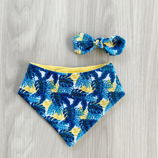 Blue Tropical Dog bandana