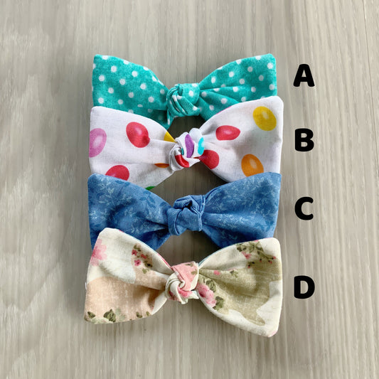Easter Dog Hair Bow, Pastel Cotton Doggy Bow (3.75 Wide)
