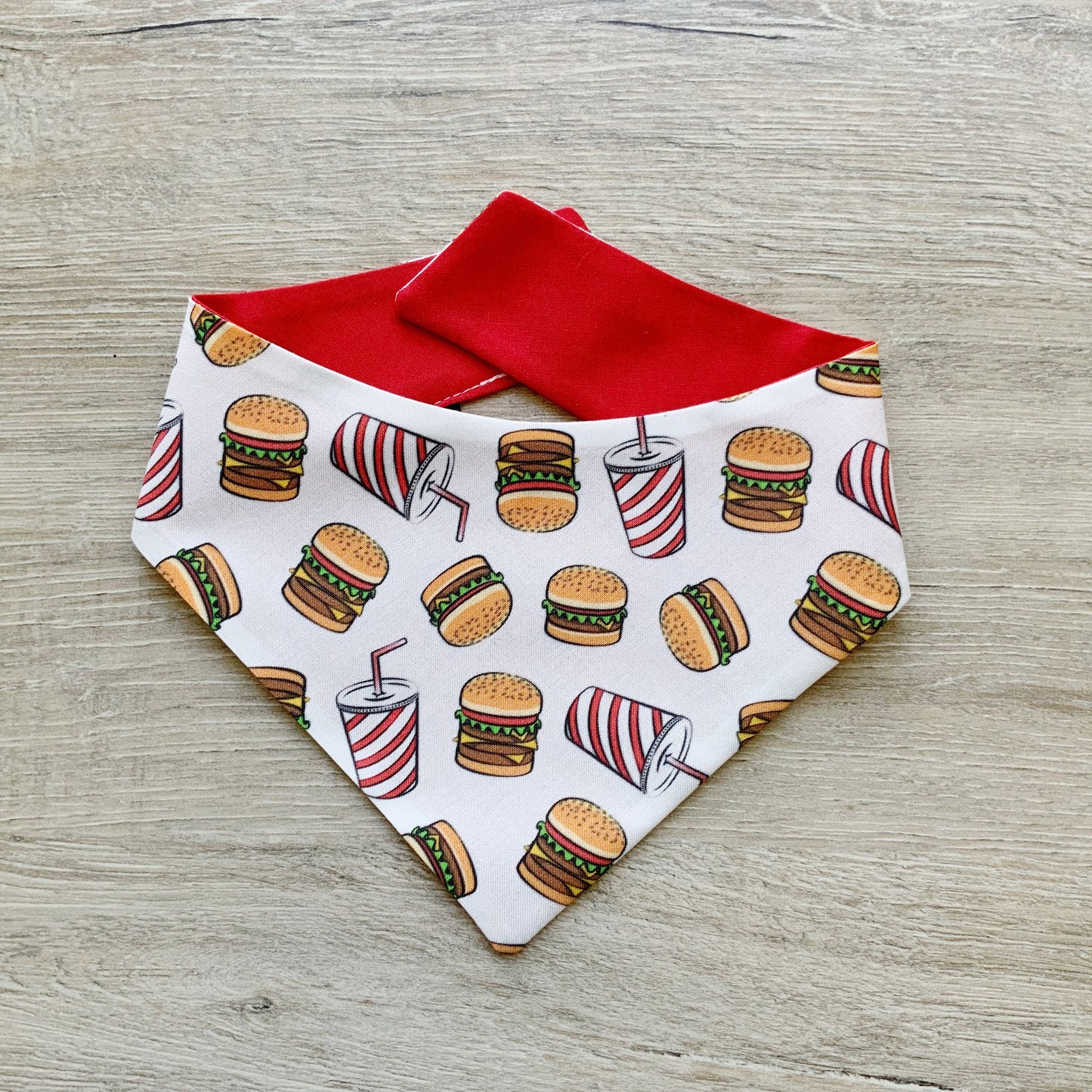 Burger and soda Dog bandana