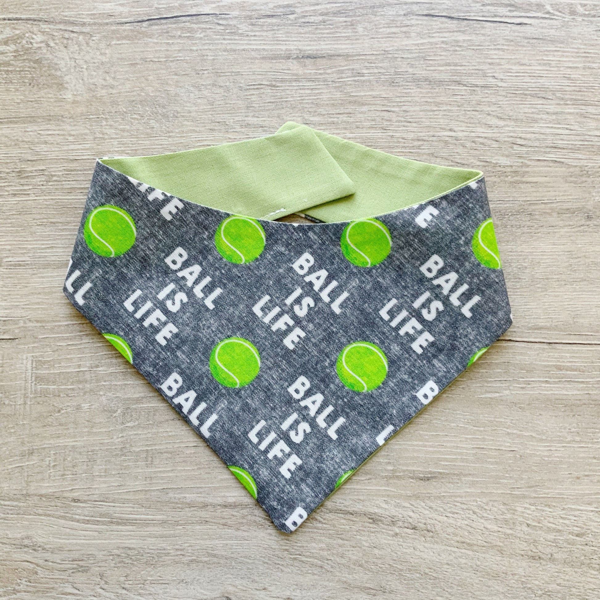 Ball is life Dog bandana Tennis ball bandana
