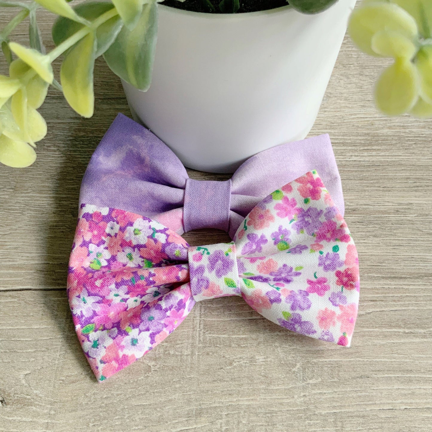 Summer dog bow tie, purple & pink dog accessories, bowtie for dog collar, Sailor Bows for dog, Dog lover gift, Pet dog collar, Dapper bowtie