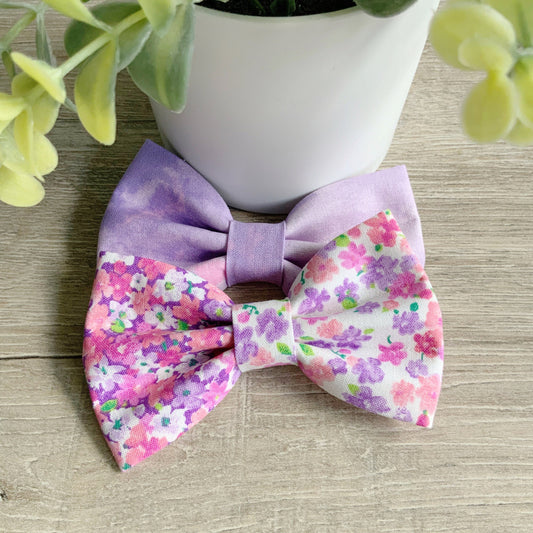 Summer dog bow tie, purple & pink dog accessories, bowtie for dog collar, Sailor Bows for dog, Dog lover gift, Pet dog collar, Dapper bowtie