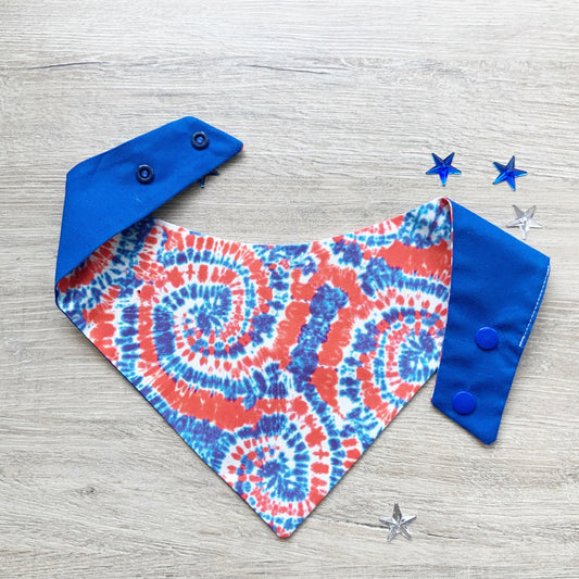 Tie dye American Patriot Dog Bandana