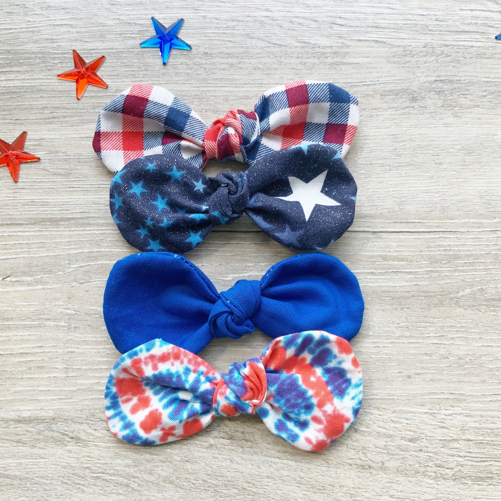 4th of July Dog Bow Tie, Patriotic Star Clip, Summer Fun