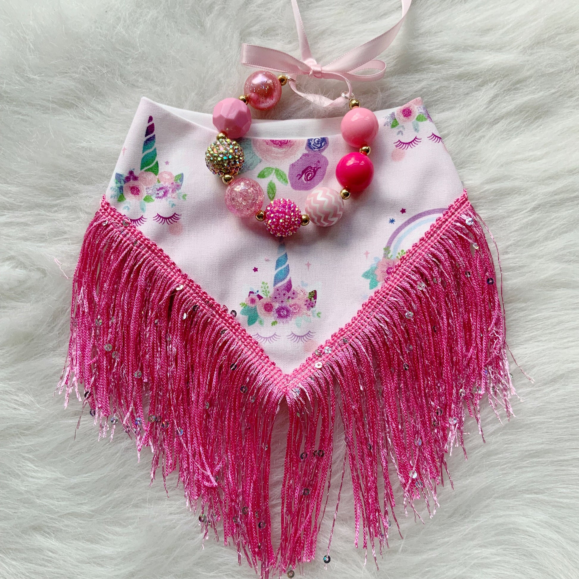 Magical Pink Unicorn Dog Bandana