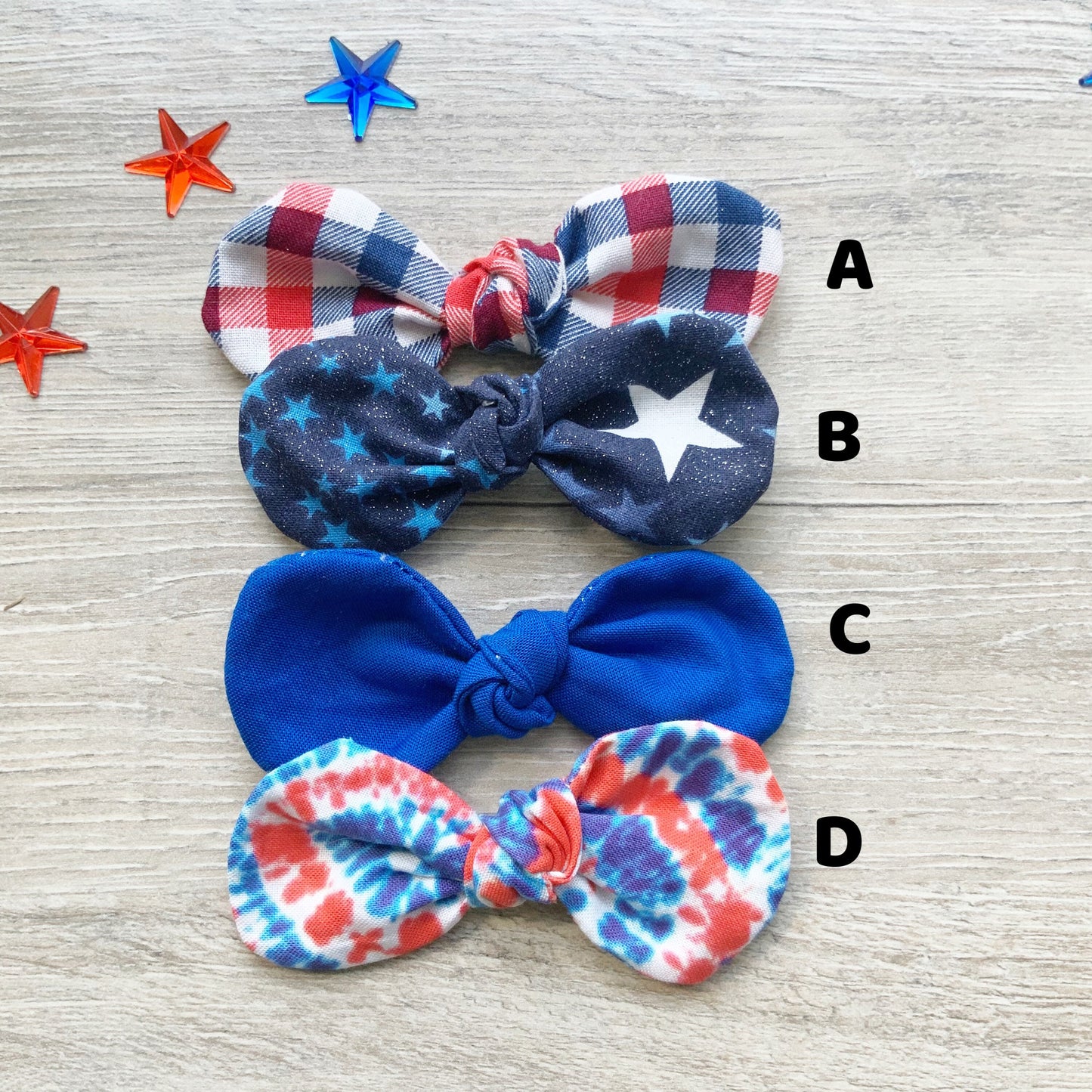 4th of July Dog Bow Tie, Patriotic Star Clip, Summer Fun
