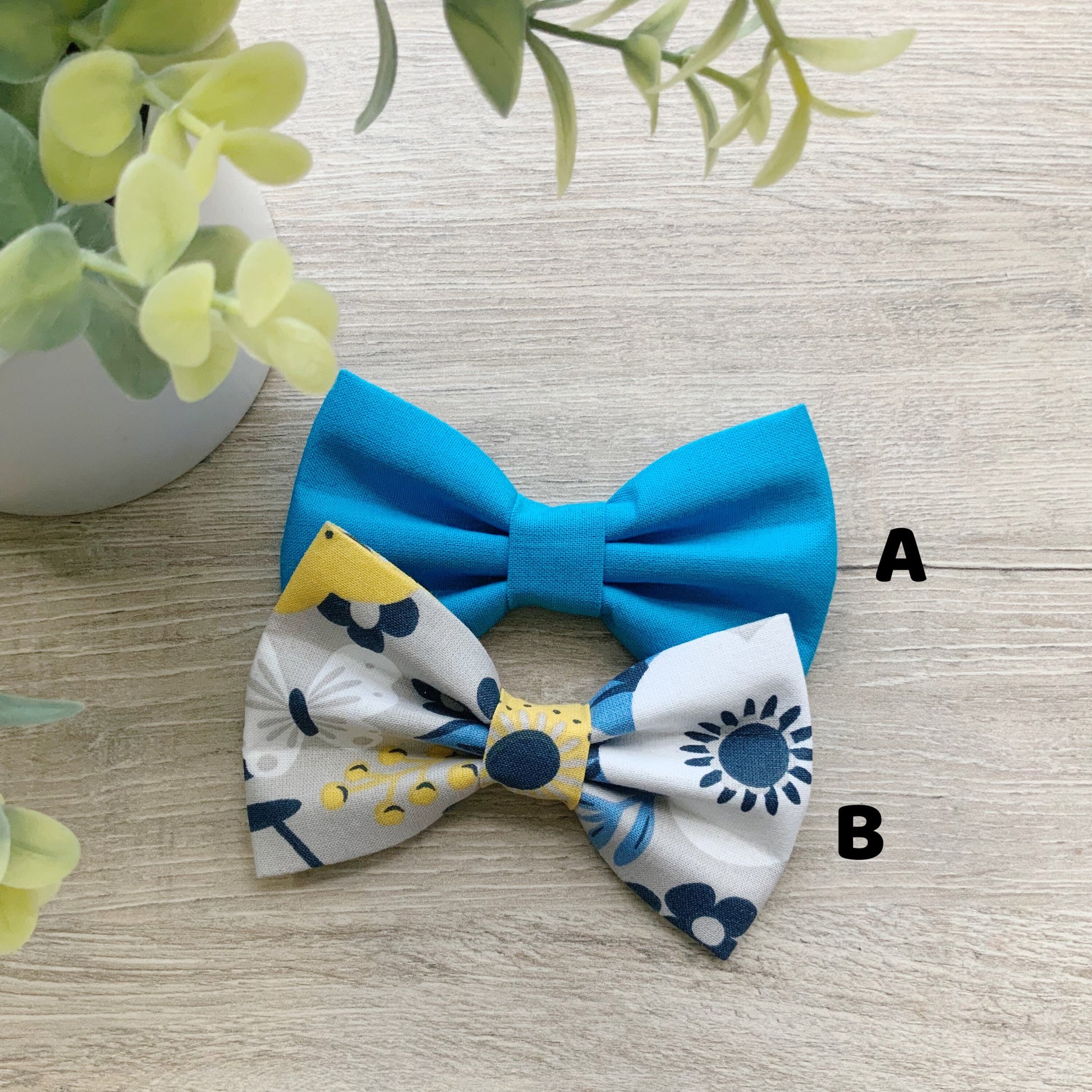 Floral Dog Bow Tie, Summer Pet Collar, Handmade Cotton