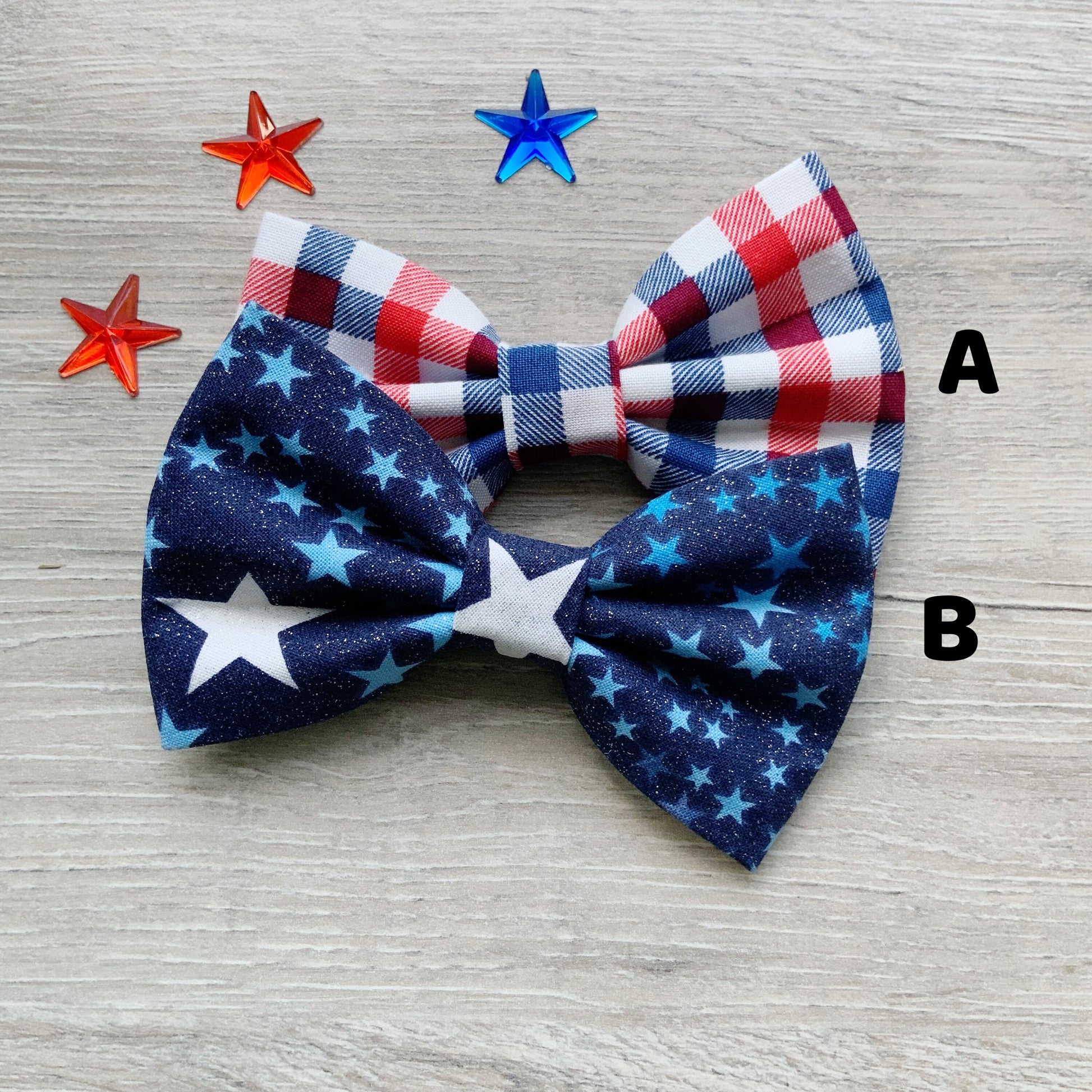 Stars and Plaid Patriot Dog Bandana