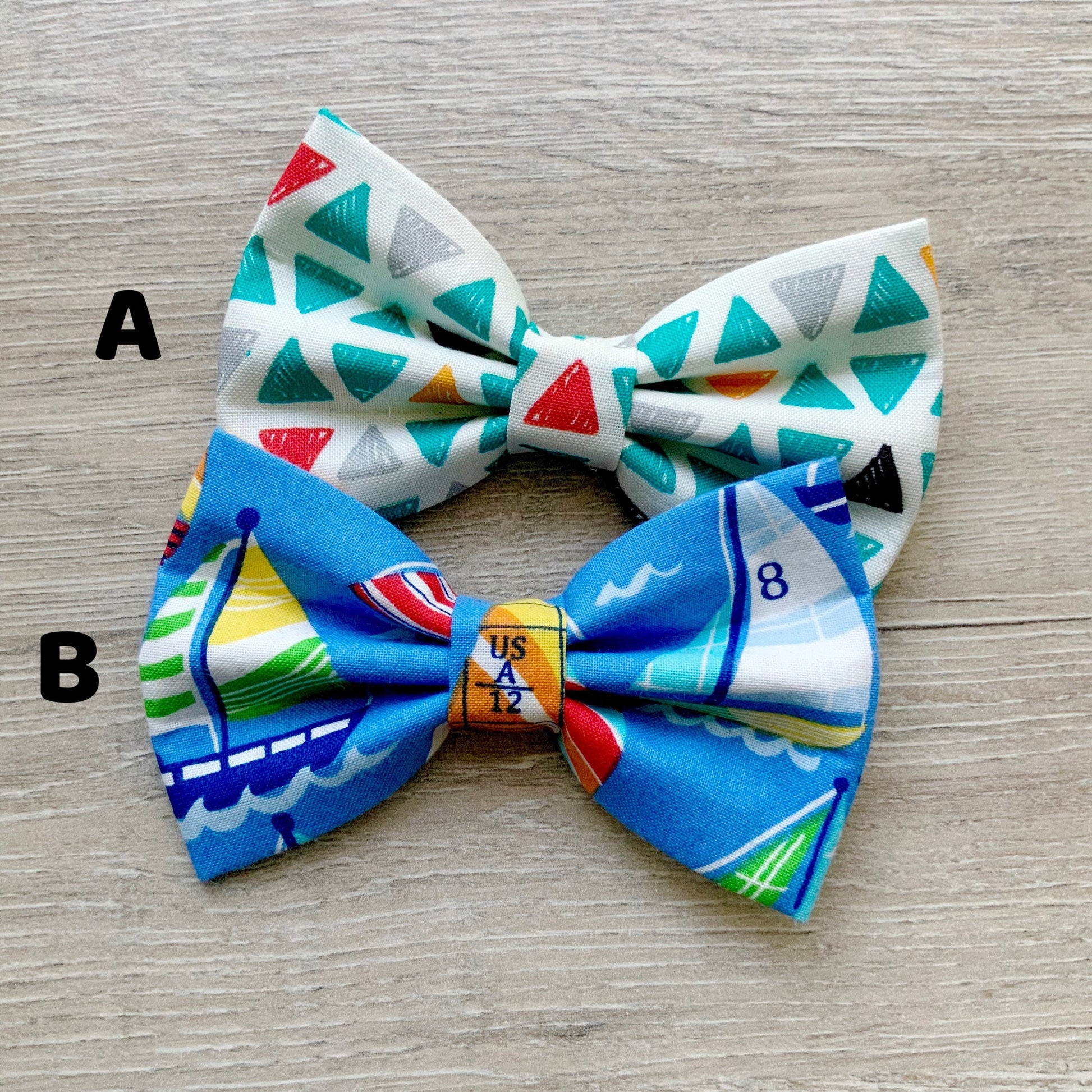 Nautical Sailboat Dog Bow Tie, Dapper Sailor Collar Accessory