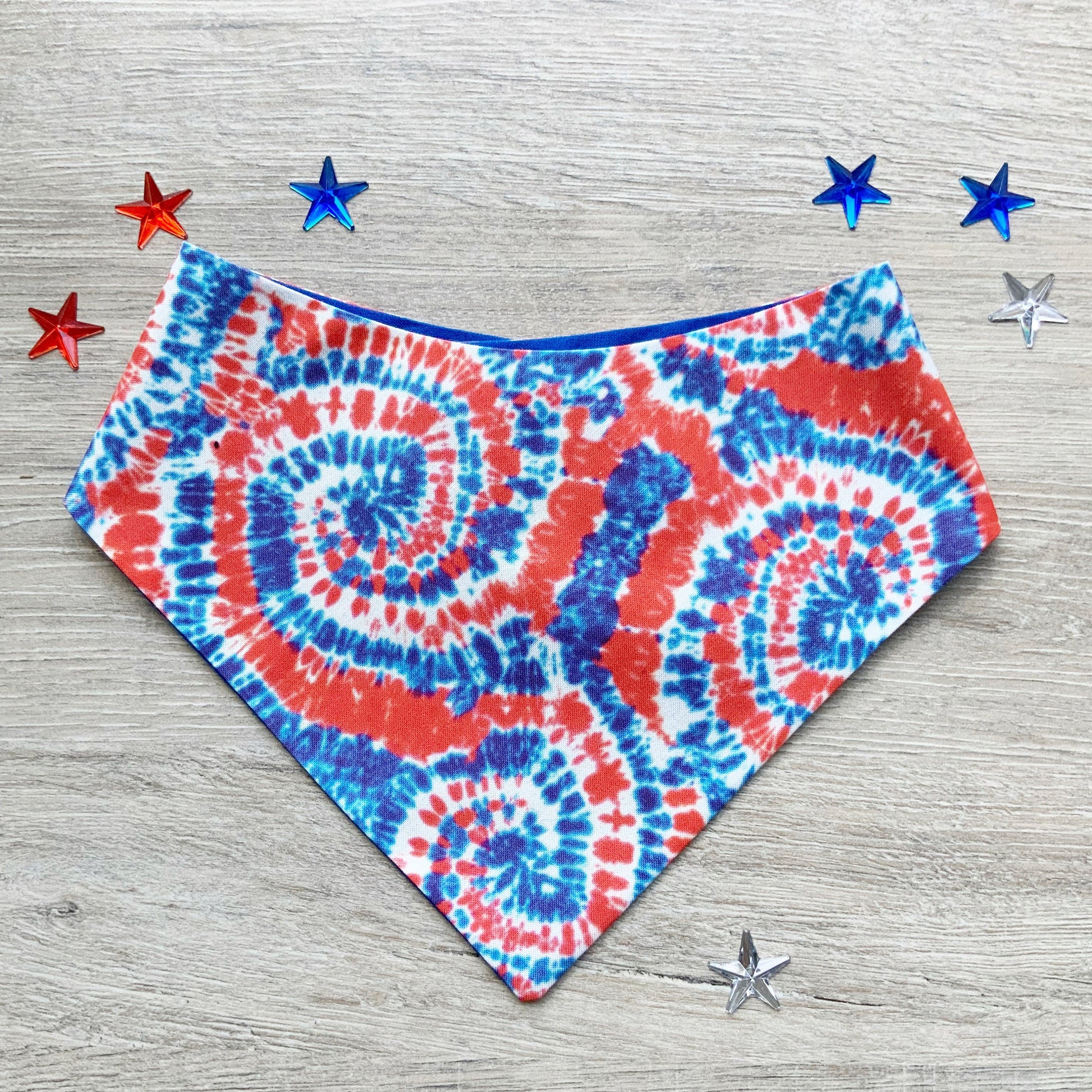 Tie dye American Patriot Dog Bandana