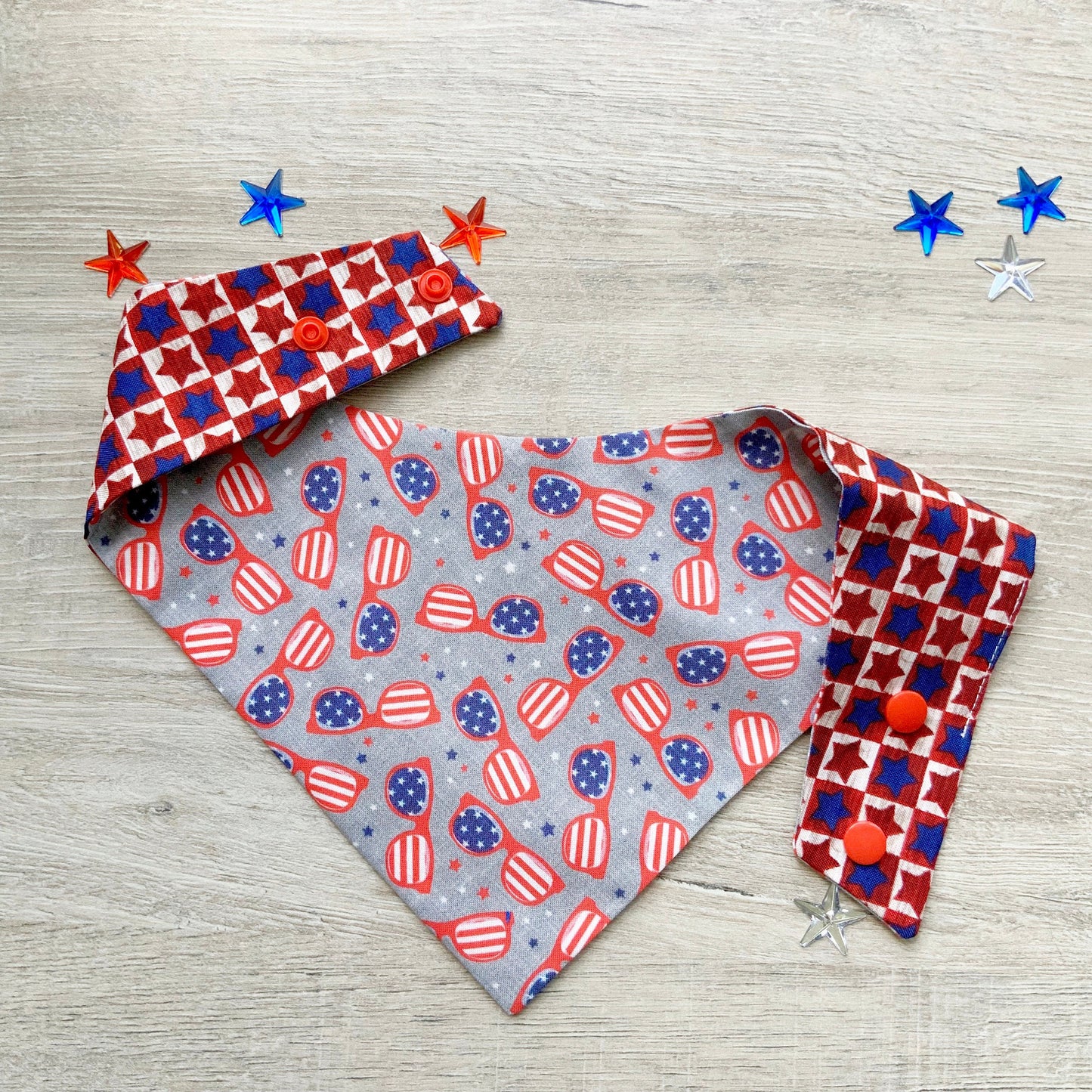 Patriot USA Glasses dog bandana