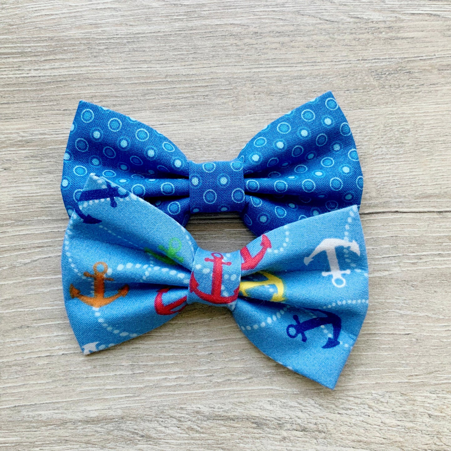 Nautical Dog Bow Tie, Anchors, Sailor, Dapper Pet Collar