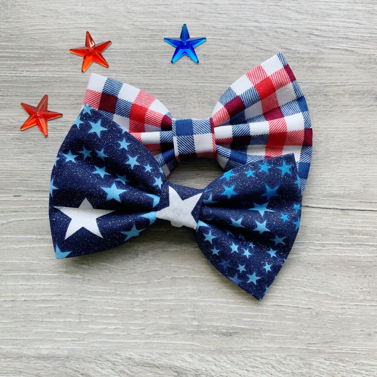Stars and Plaid Patriot Dog Bandana