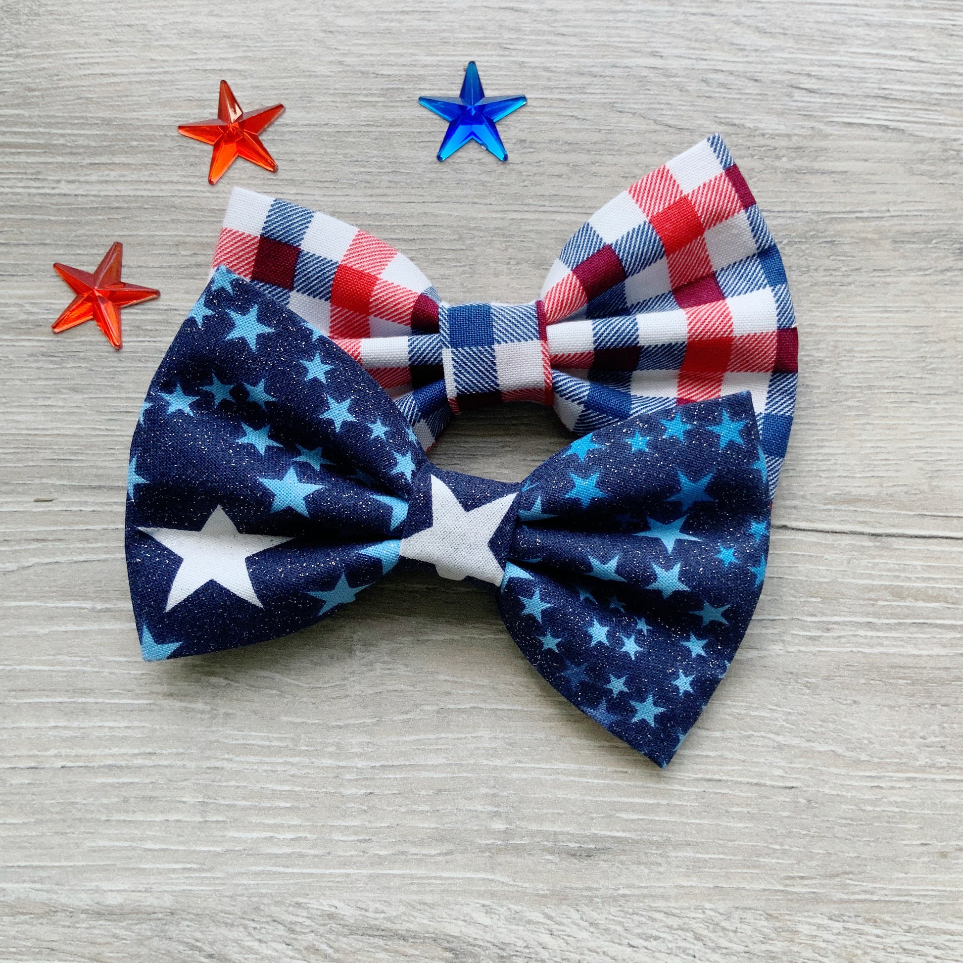 Stars and Plaid Patriot Dog Bandana
