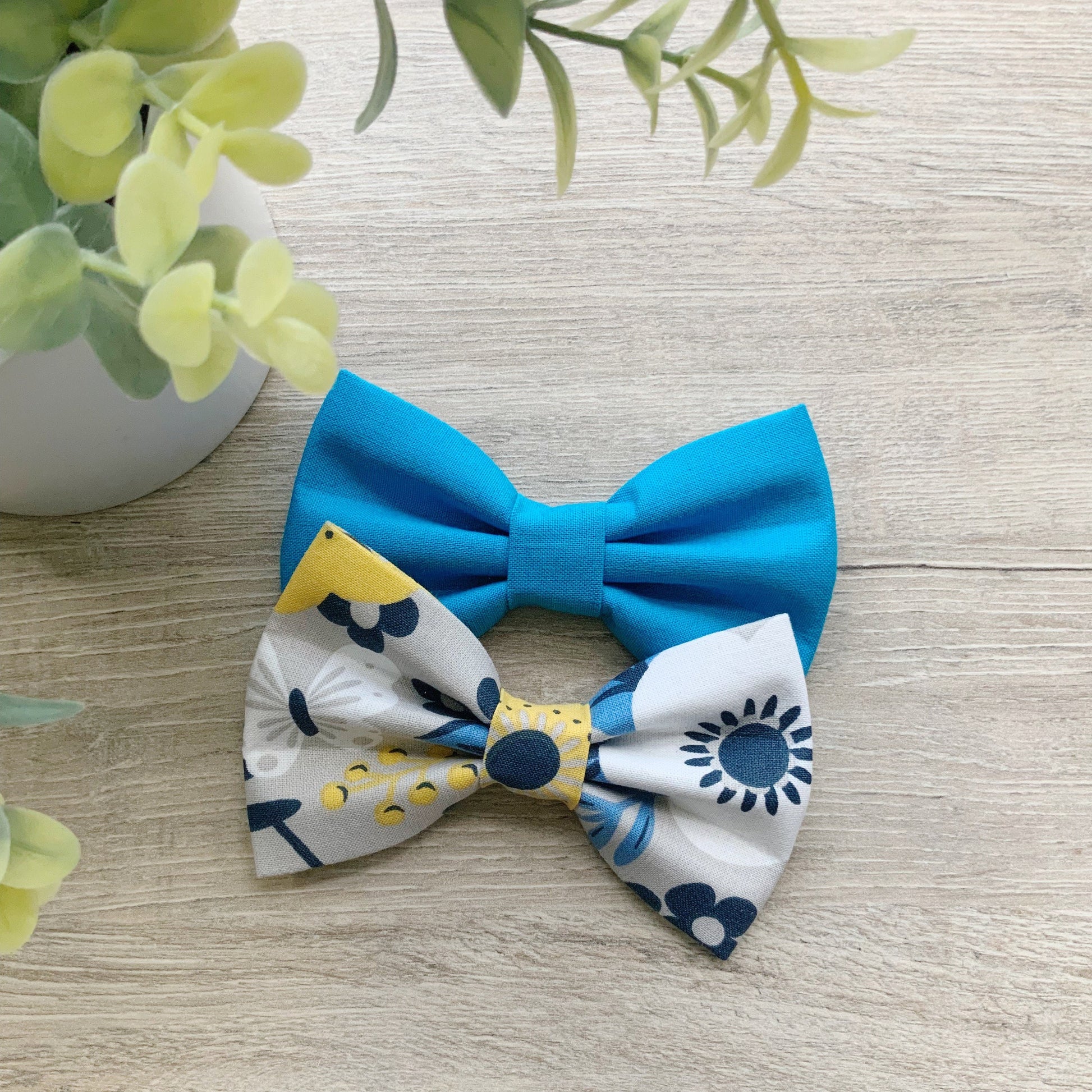 Floral Dog Bow Tie, Summer Pet Collar, Handmade Cotton