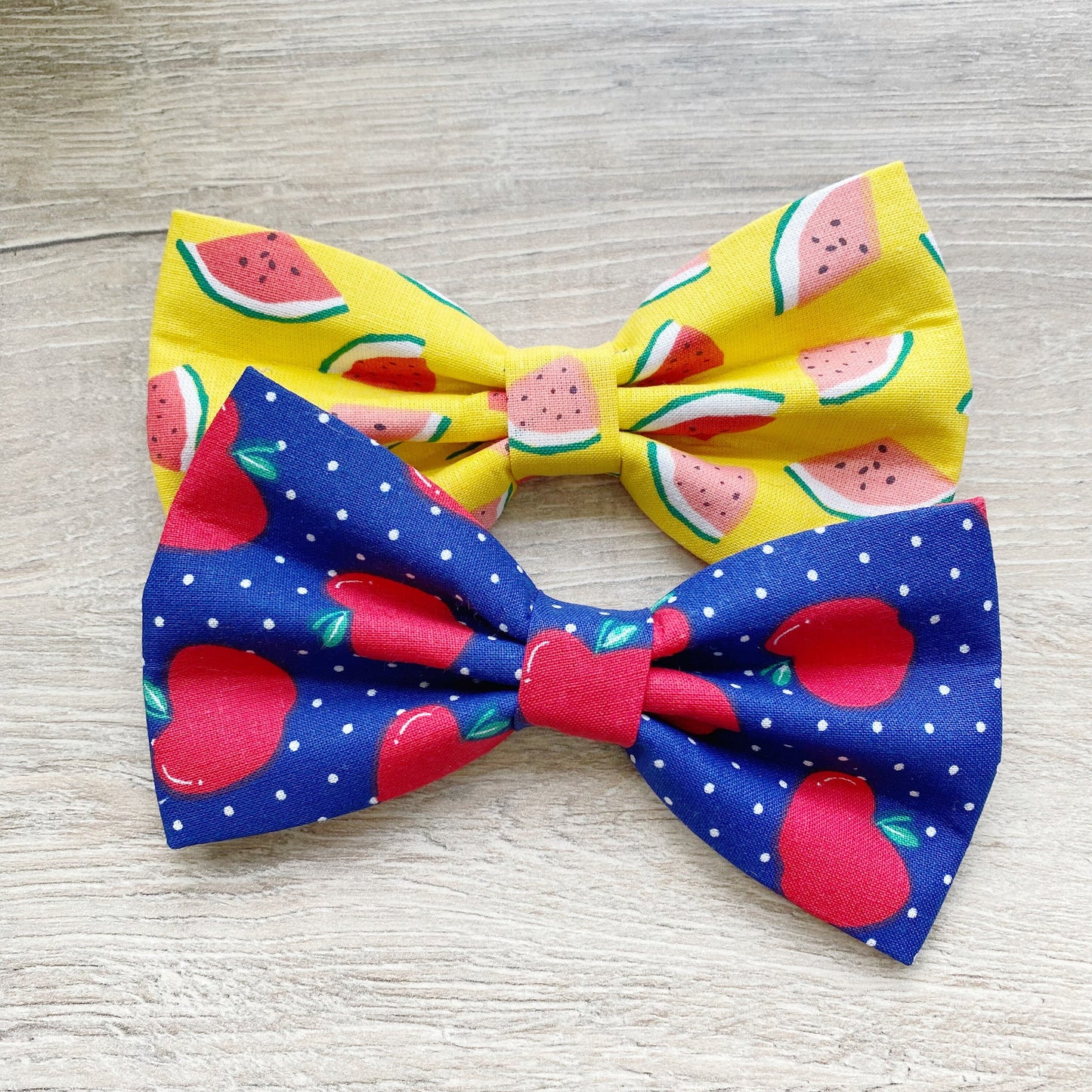 Fruit Dog Bowtie, Apple & Watermelon Pet Collar Accessory