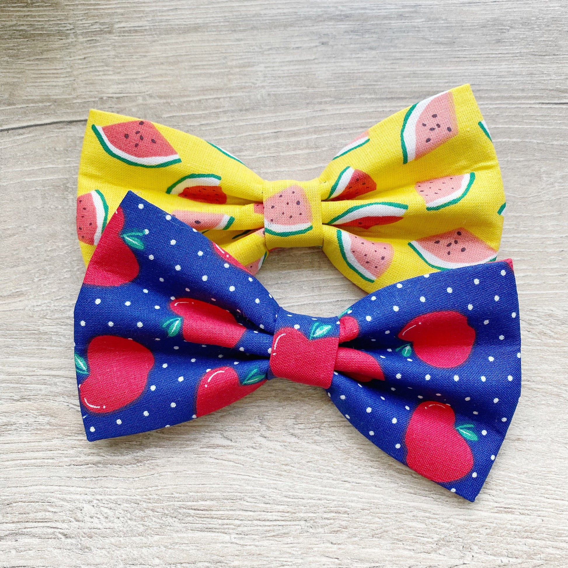 Fruit Dog Bowtie, Apple & Watermelon Pet Collar Accessory