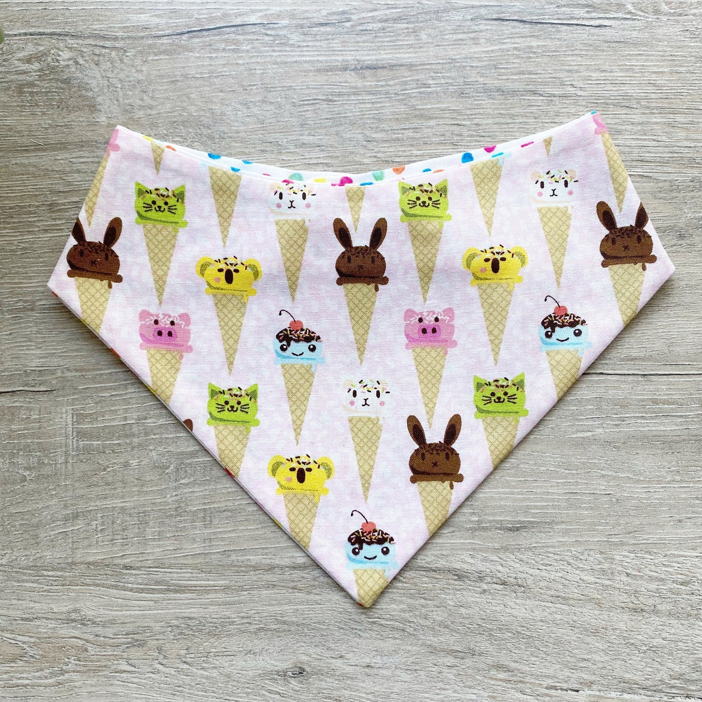 Happy Ice Cream Cone Summer Dog bandana