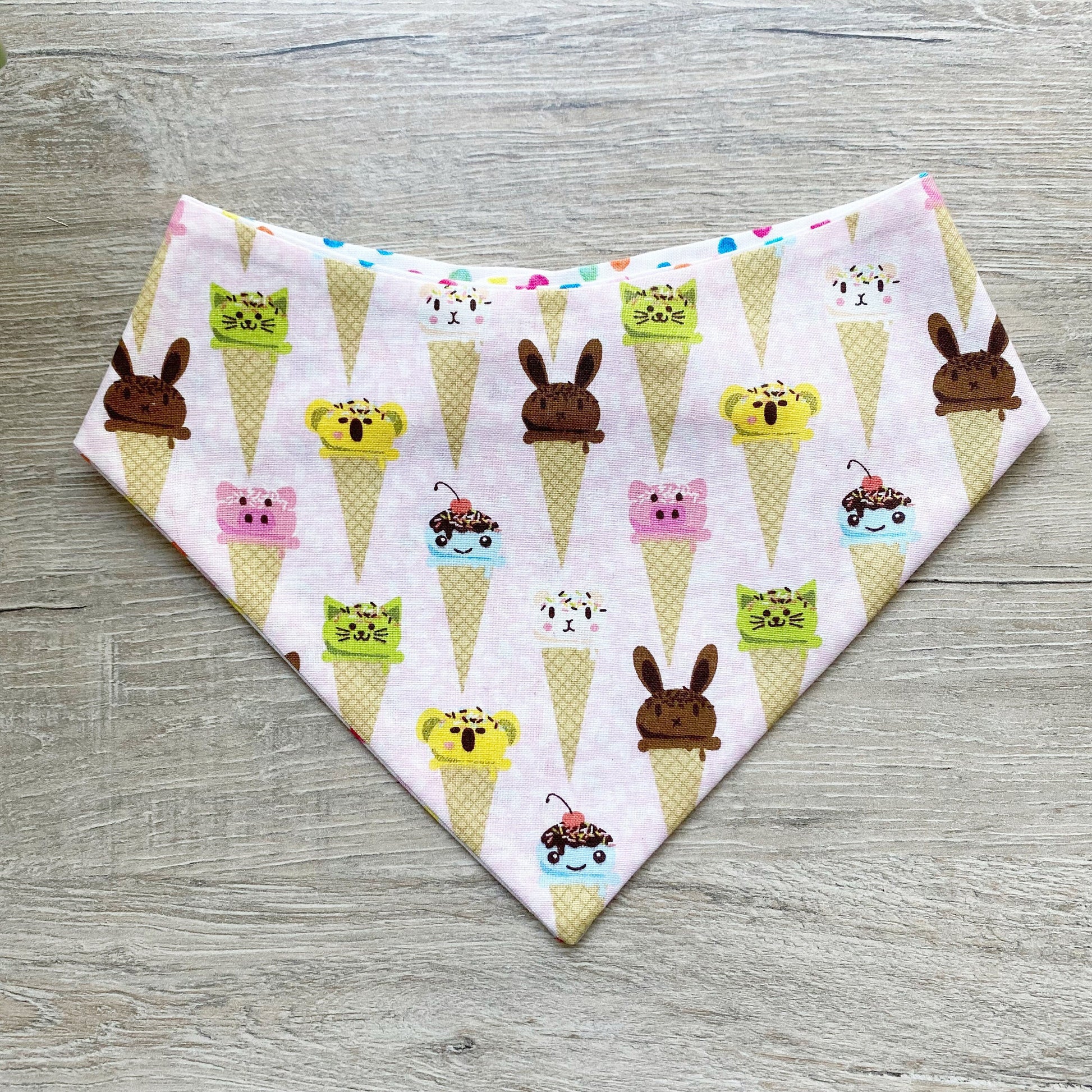 Happy Ice Cream Cone Summer Dog bandana