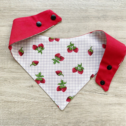 Strawberry Picnic Dog bandana,