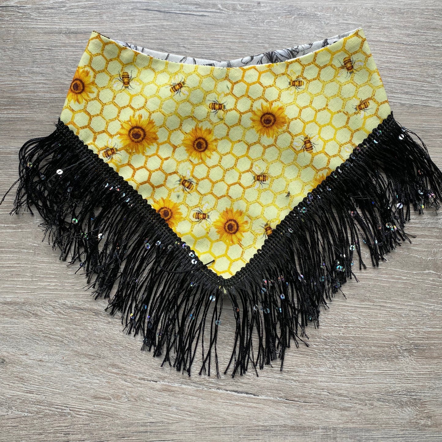 Sunflower and Bee Summer Dog Bandana