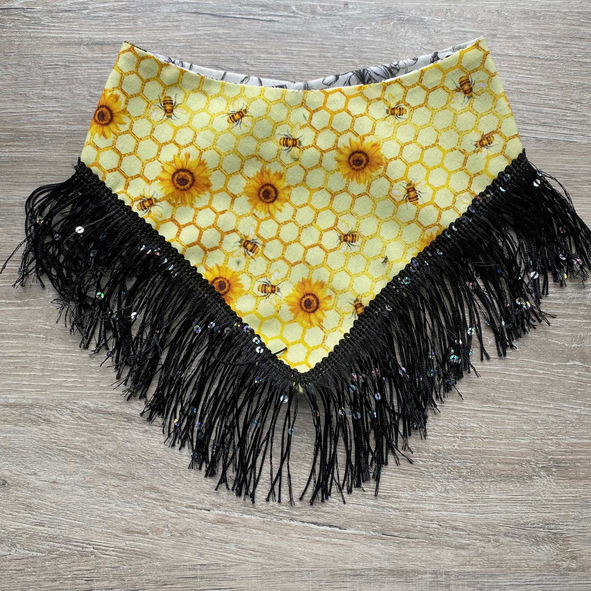 Sunflower and Bee Summer Dog Bandana