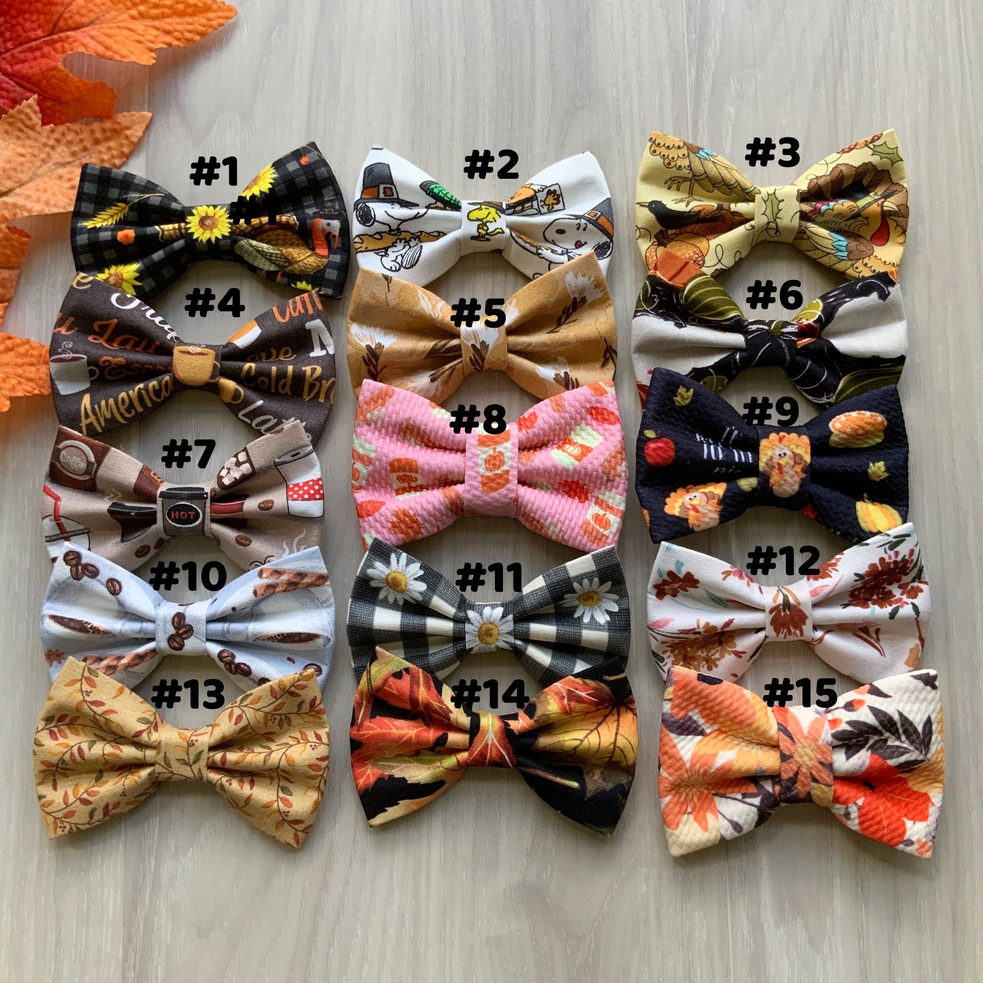 Fall Dog Bowtie, Thanksgiving Pet Collar Accessory