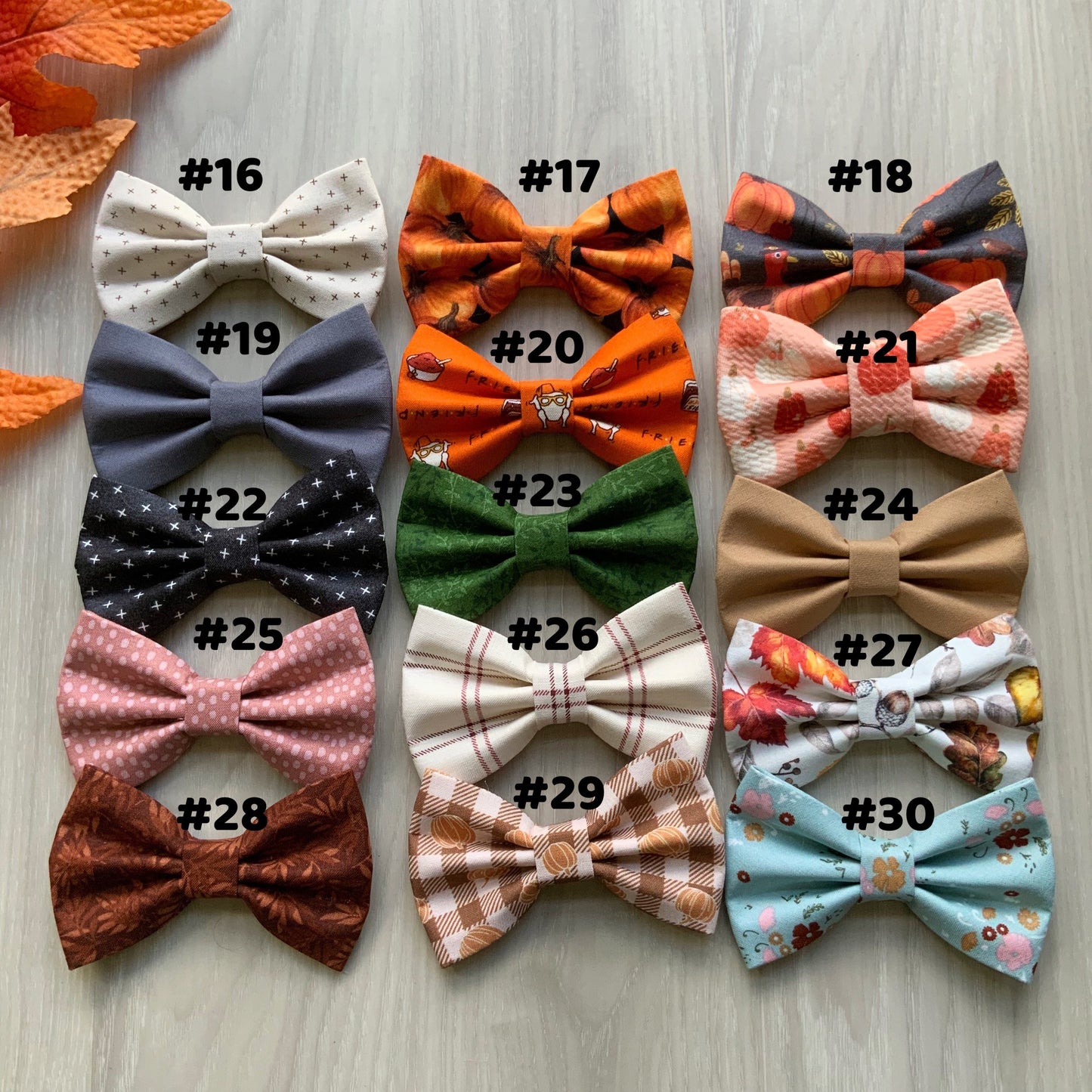Fall Dog Bowtie, Thanksgiving Pet Collar Accessory