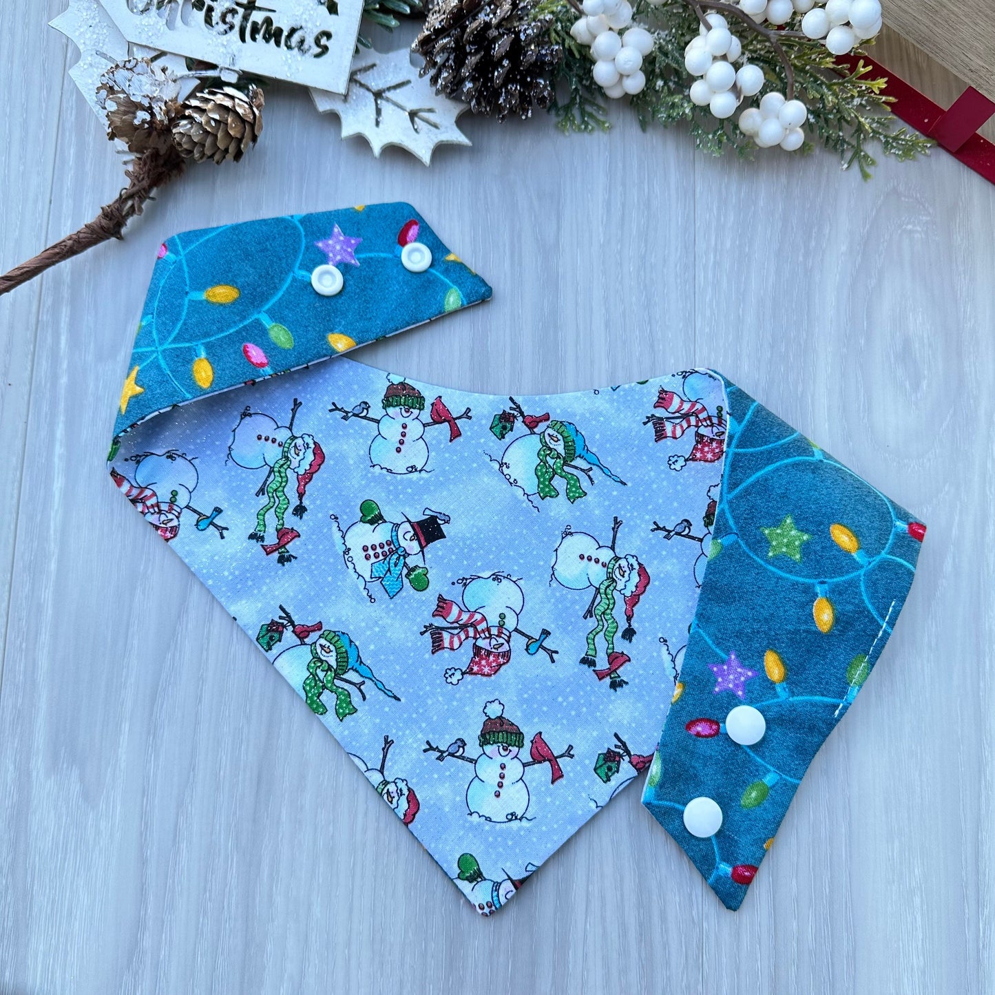 Christmas dog Bandana, Snowman