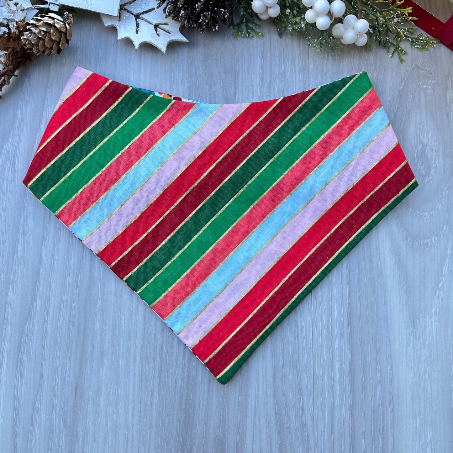 Christmas dog Bandana, XMAS Floral