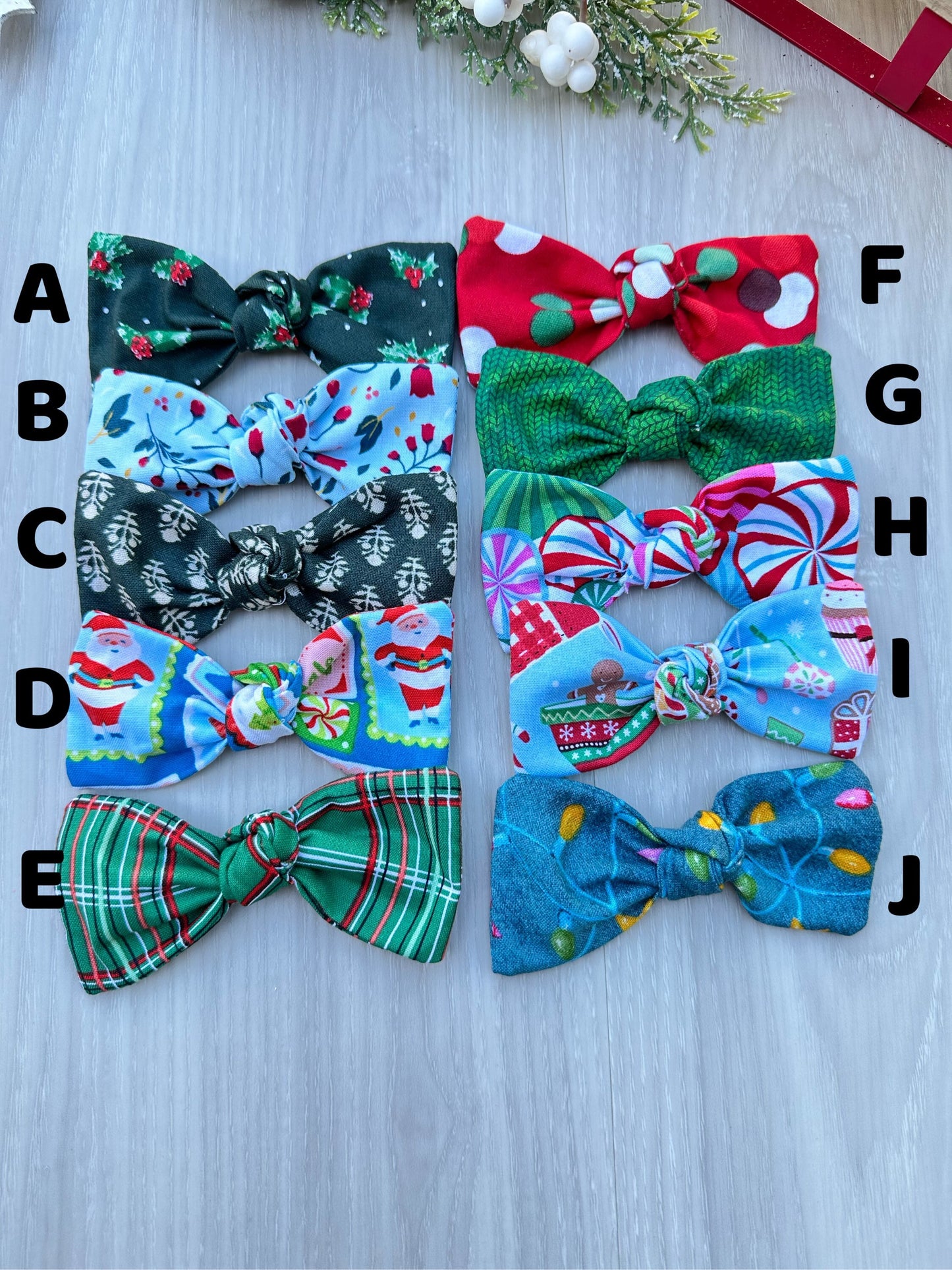 Christmas Dog Hair Bow, Holiday Clip, Cotton Pet Accessory