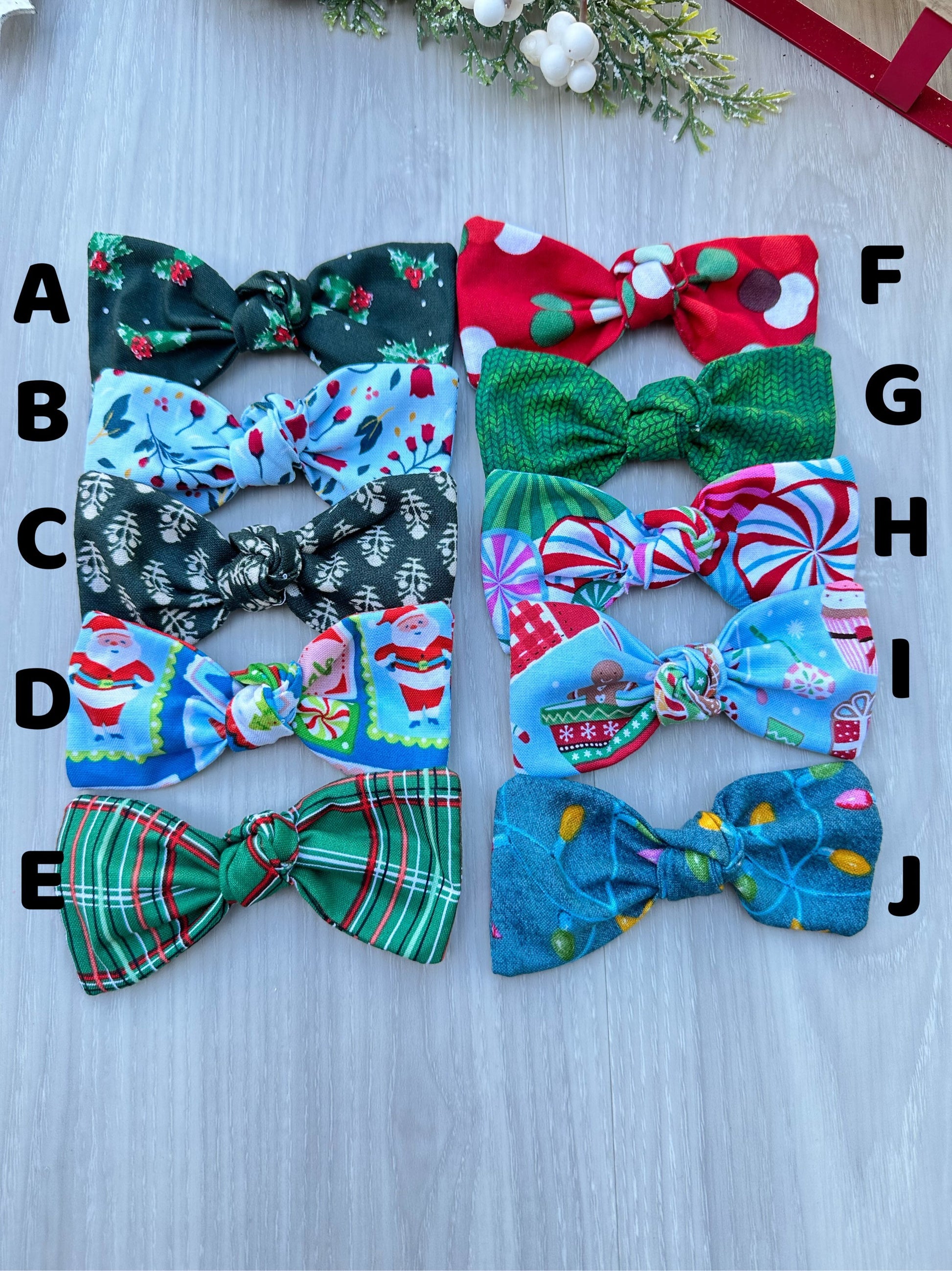 Christmas Dog Hair Bow, Holiday Clip, Cotton Pet Accessory