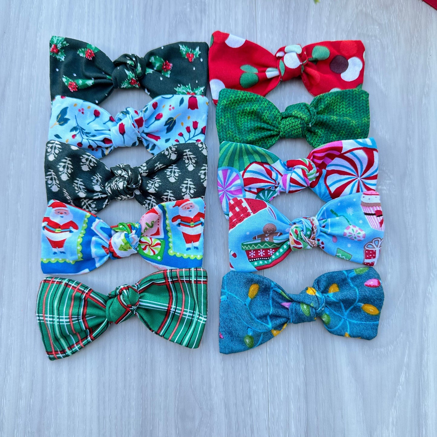 Christmas Dog Hair Bow, Holiday Clip, Cotton Pet Accessory