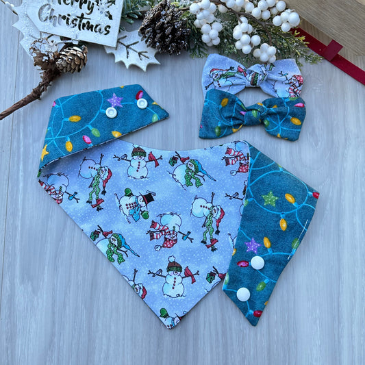 Christmas dog Bandana, Snowman