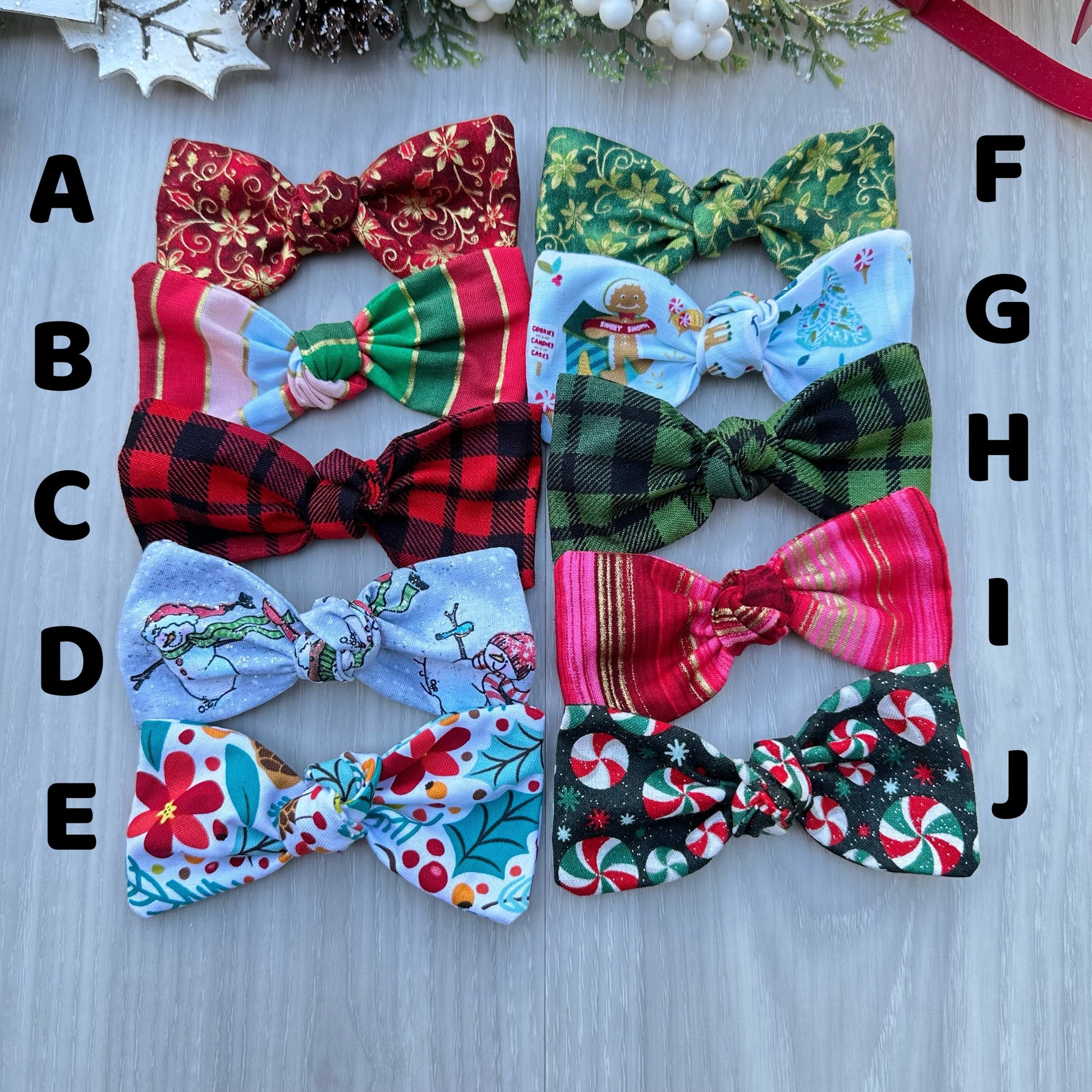 Christmas Dog Hair Bow Clip, Holiday Pet Accessory