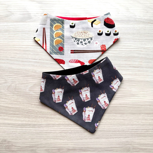Sushi and Noodles Dog Bandana