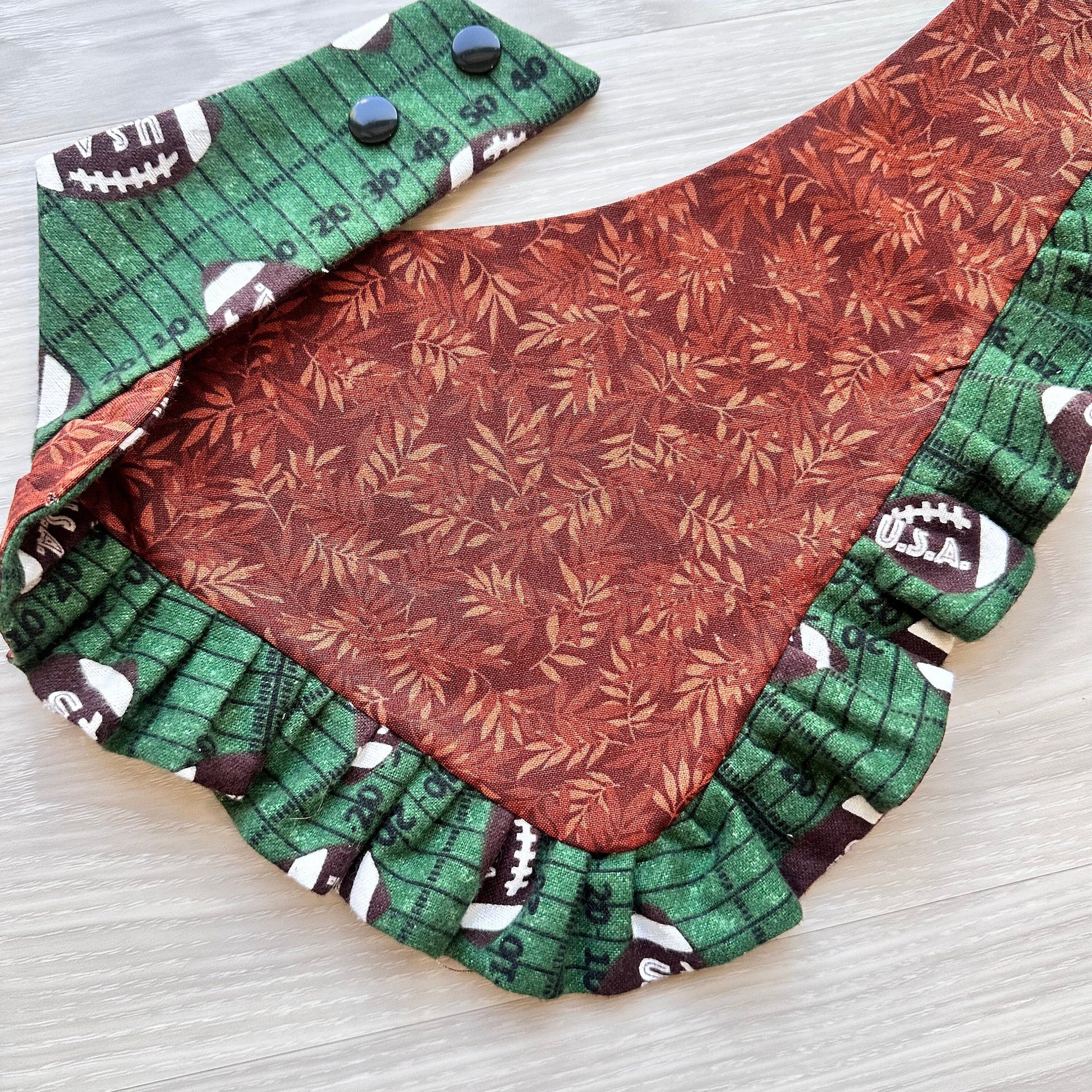 Football Dog Bandana with Ruffle