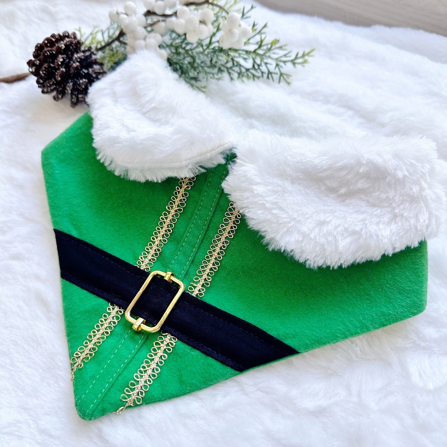 Buddy the Elf Dog Bandana