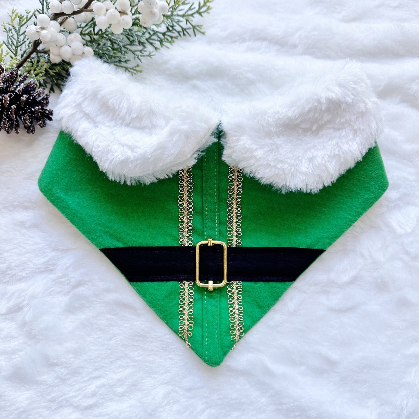 Buddy the Elf Dog Bandana