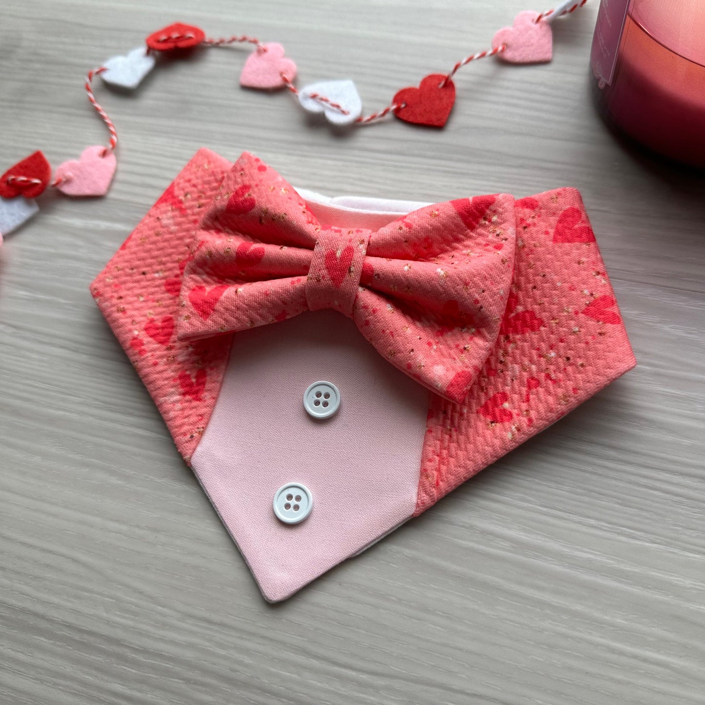 Mr Sweetheart, Valentines Tuxedo dog bandana