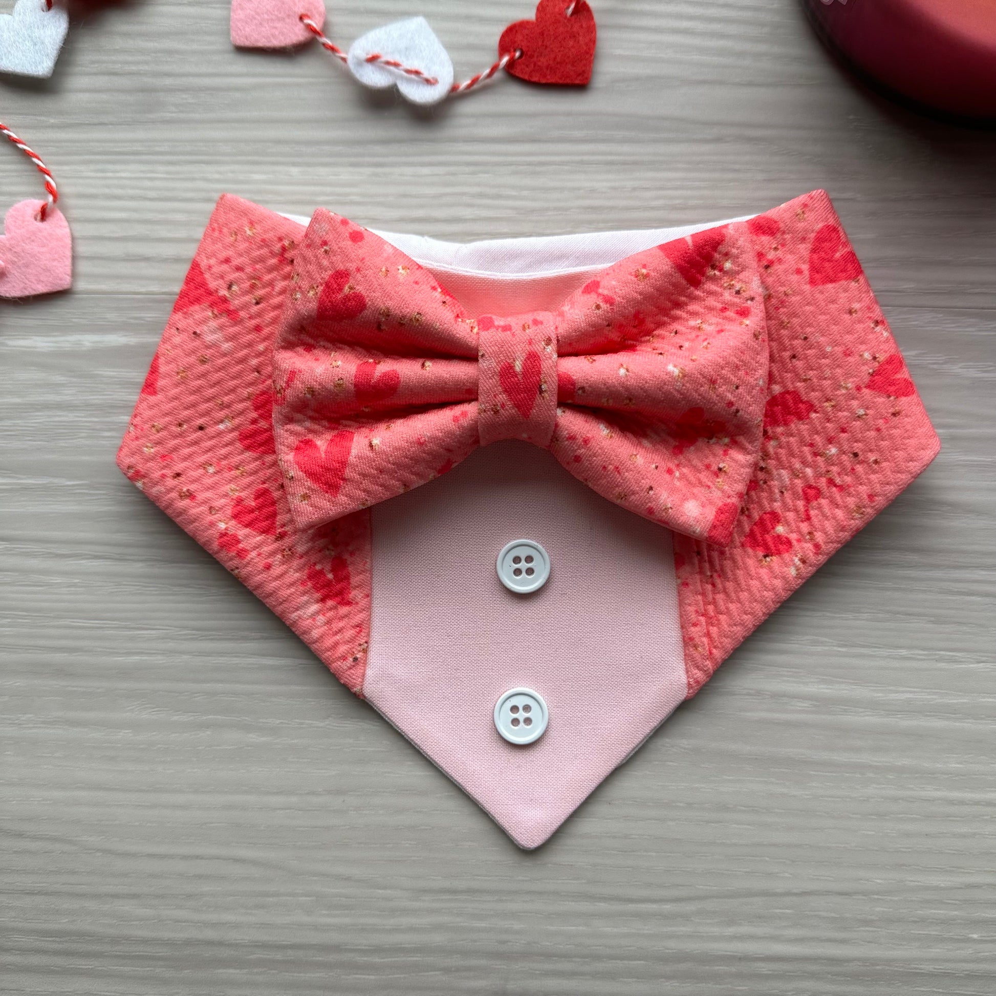 Mr Sweetheart, Valentines Tuxedo dog bandana