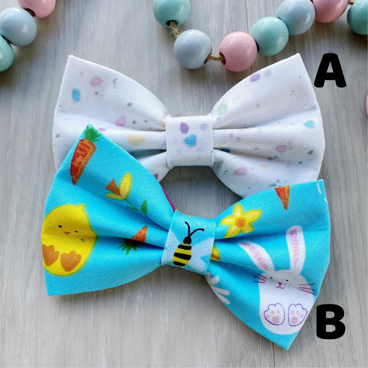 Easter Dog Bowtie, Bunny Eggs, Shamrock Dog, Pet Collar Accessory