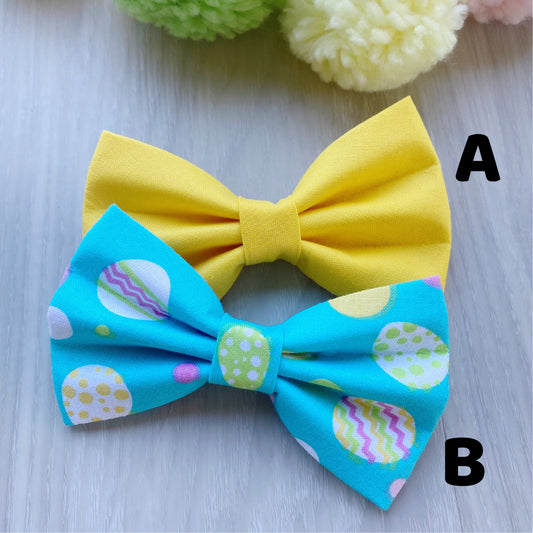Easter Dog Bowtie, Spring Puppy Sailor Bow, Cotton Pet Collar