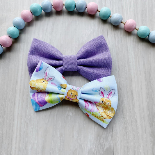 Easter Bunny Dog Bowtie, Spring Pet Collar Accessory