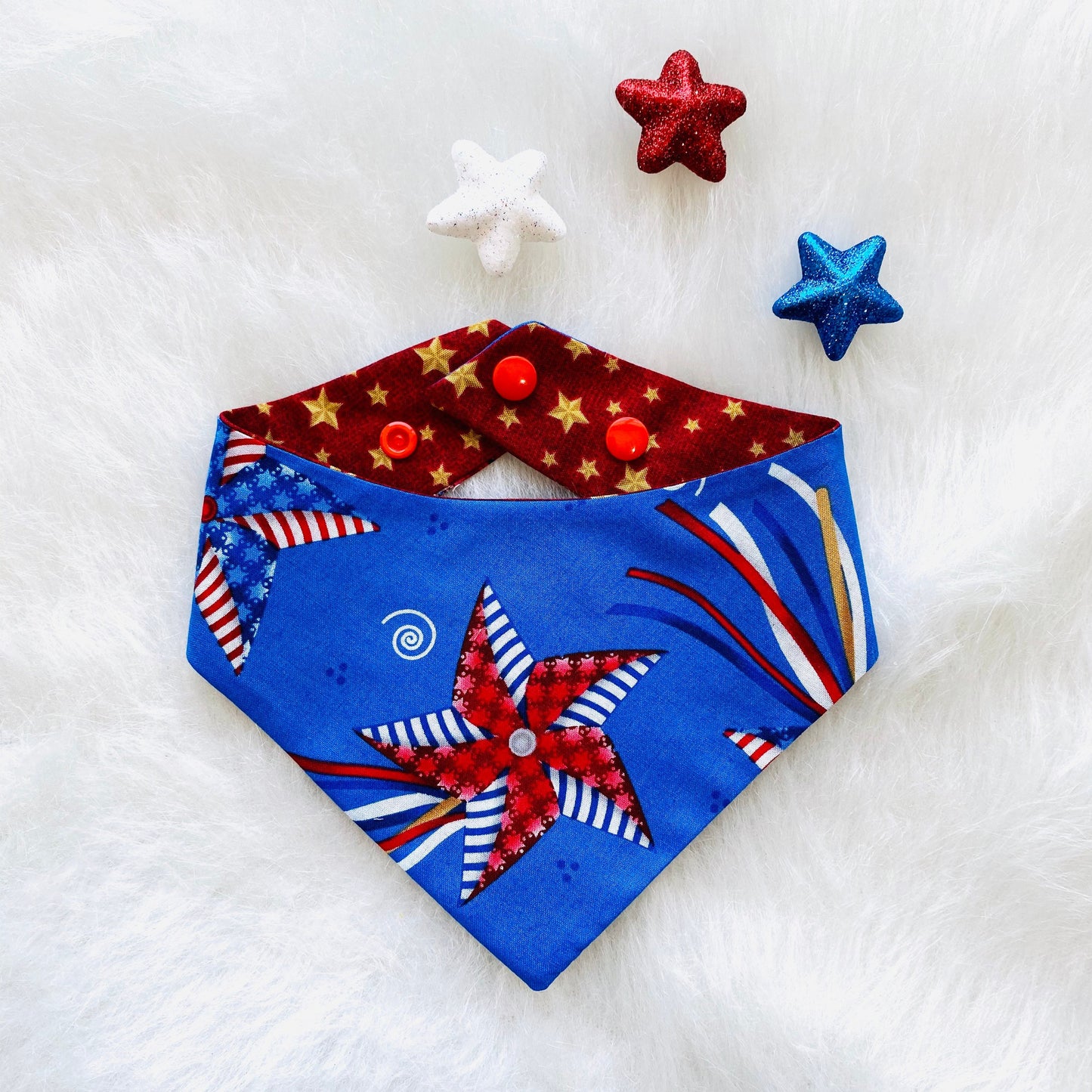 Patriotic Wind Spinner Dog Bandana