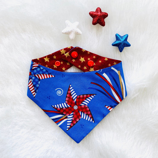 Patriotic Wind Spinner Dog Bandana