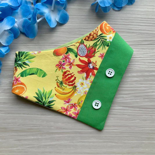 Tropicana Hawaiian Dog Bandana, accessories for pets, gift for puppies, Summer pet scarf