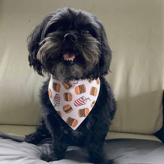 Burger and soda Dog bandana