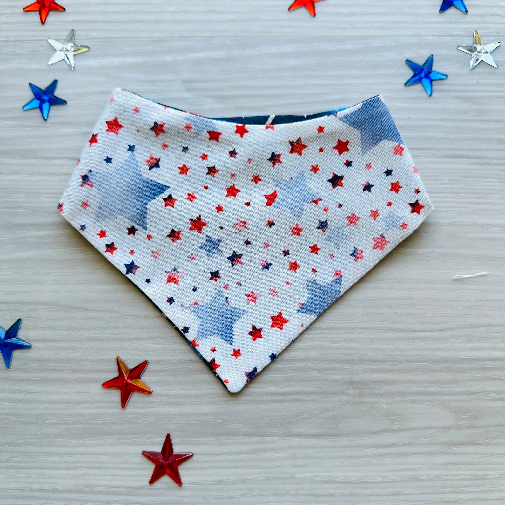 4th of July Dog Bandana, popsicles dog bandana, Summer, Memorial Day, reversible bandana