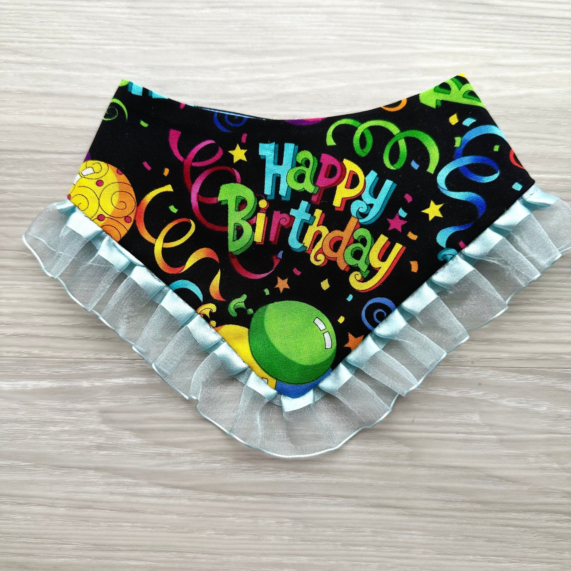Happy Birthday Confetti's Dog Bandana with Ruffle